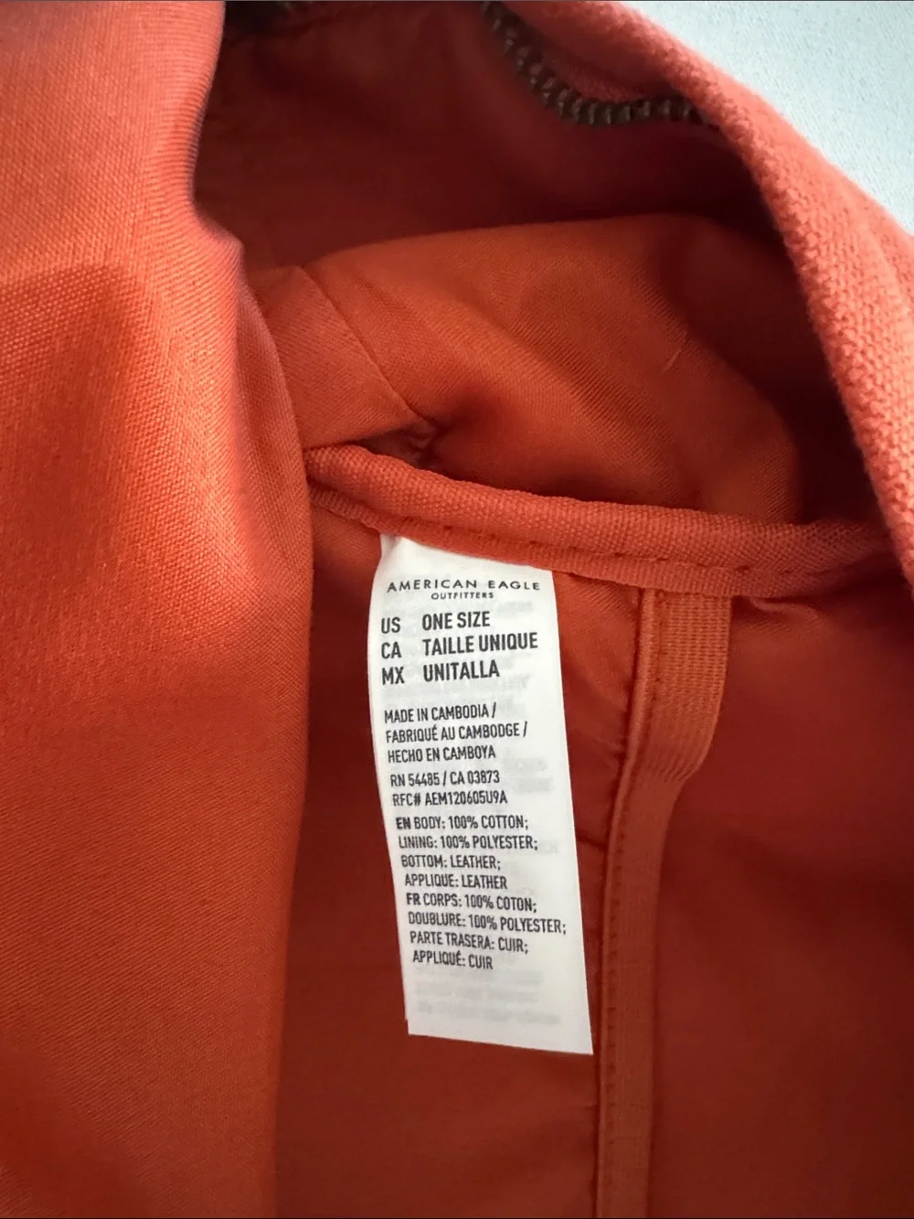 Orange Canvas Backpack American Eagle